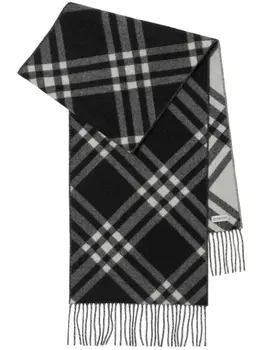 Burberry клетчатый кашемировый шарф, черный