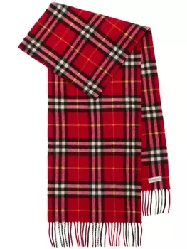 Burberry клетчатый кашемировый шарф, красный