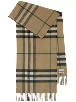 Burberry клетчатый кашемировый шарф, нейтральный цвет