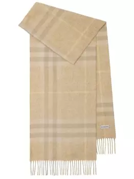 Burberry клетчатый кашемировый шарф, нейтральный цвет