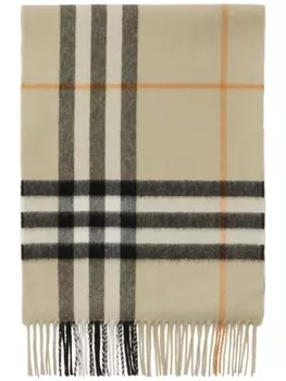 Burberry клетчатый кашемировый шарф, нейтральный цвет