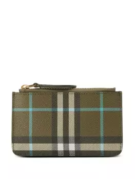 Burberry клетчатый кошелек с цепочкой, зеленый