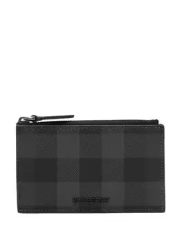 Burberry клетчатый кошелек с логотипом, черный