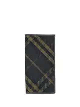 Burberry клетчатый кошелек, зеленый