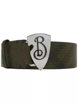 Burberry клетчатый ремень B Shield, коричневый