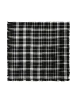 Burberry клетчатый шарф из кашемировой смеси, черный