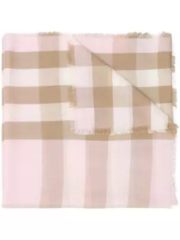 Burberry клетчатый шарф, розовый