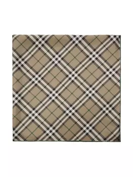Burberry клетчатый шелковый шарф, нейтральный цвет