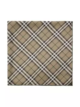 Burberry клетчатый шелковый шарф, нейтральный цвет