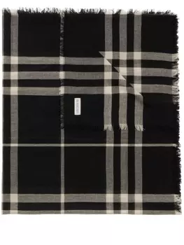 Burberry клетчатый шерстяной шарф, черный