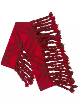 Burberry клетчатый шерстяной шарф, красный