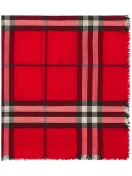 Burberry клетчатый шерстяной шарф, красный
