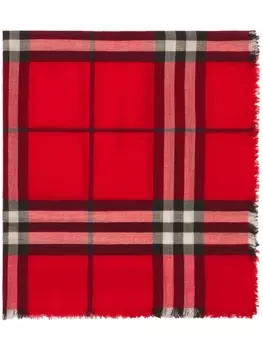 Burberry клетчатый шерстяной шарф, красный