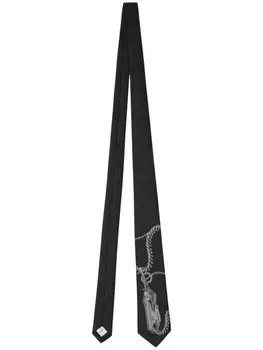 Burberry Knight Hardware silk tie, черный
