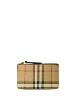 Burberry кошелек для монет с принтом Vintage-Check, нейтральный цвет
