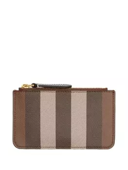 Burberry кошелек для монет в клетку, коричневый