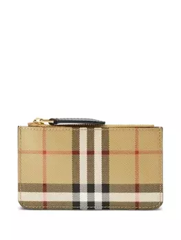 Burberry кошелек для монет в клетку Vintage Check, нейтральный цвет