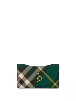 Burberry кошелек Rocking Horse в клетку, зеленый