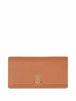 Burberry кошелек с монограммой, коричневый
