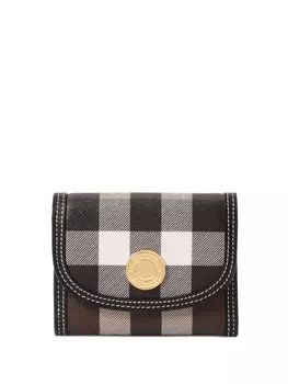 Burberry кошелек в клетку, коричневый