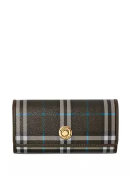 Burberry кошелек в клетку, коричневый