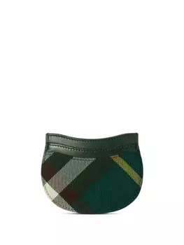 Burberry кожаный картхолдер Rocking Horse в клетку, зеленый