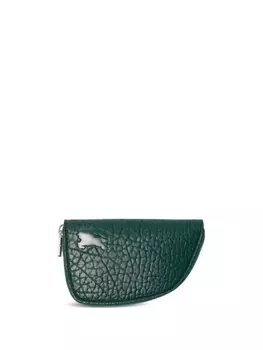 Burberry кожаный кошелек Shield, зеленый