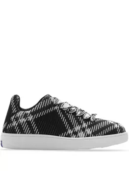 Burberry кроссовки Box в клетку, черный