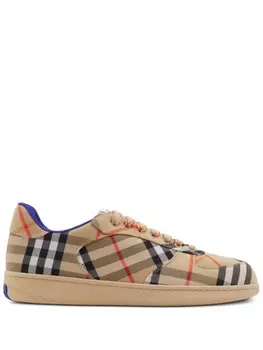 Burberry кроссовки Box в клетку, нейтральный цвет