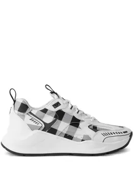 Burberry кроссовки в клетку, белый