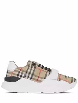 Burberry кроссовки в клетку Vintage Check, нейтральный цвет
