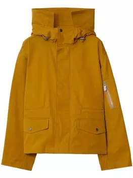Burberry куртка оверсайз с капюшоном, желтый