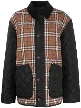 Burberry куртка-рубашка в клетку Vintage Check, черный
