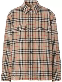 Burberry куртка-рубашка в клетку Vintage Check, нейтральный цвет