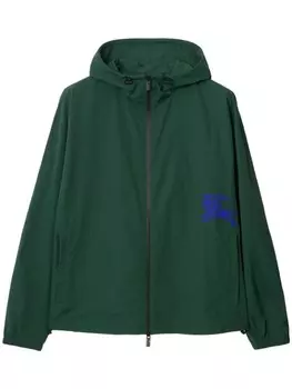 Burberry куртка с капюшоном и нашивкой EKD, зеленый