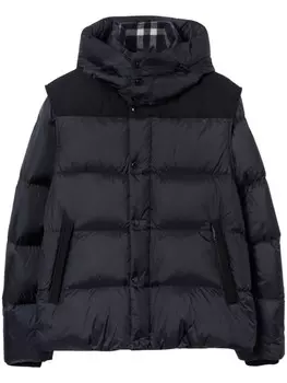 Burberry куртка с логотипом-нашивкой, синий