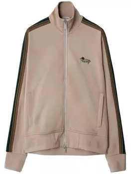 Burberry куртка с вышитым логотипом, нейтральный цвет