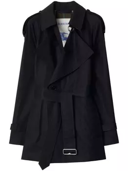 Burberry куртка-тренч из габардиновой ткани, черный