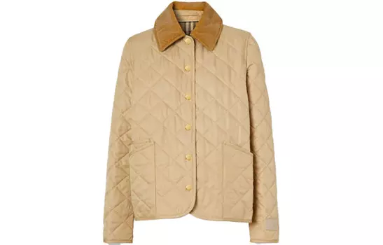 Burberry Куртка женская мягкая желто-коричневая