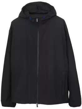 Burberry легкая куртка с капюшоном и вышивкой EKD, черный