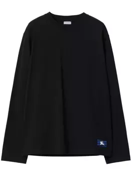 Burberry лонгслив с логотипом, черный
