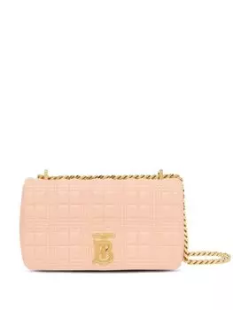 Маленькая стеганая сумка Burberry Lola, розовый
