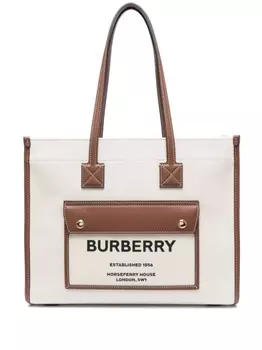 Маленькая сумка-тоут Burberry Freya, нейтральный цвет