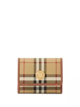 Burberry маленький кошелек в клетку Vintage Check, нейтральный цвет