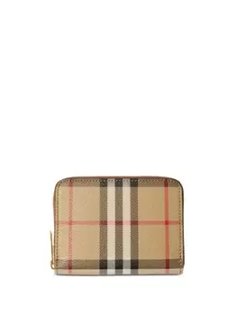 Burberry маленький кошелек в клетку Vintage Check, нейтральный цвет