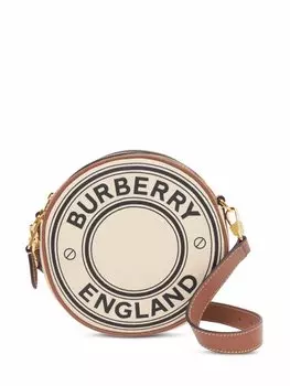 Burberry мини-сумка через плечо Louise с логотипом, нейтральный цвет
