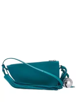 Burberry мини-сумка на плечо Shield с кисточкой, зеленый