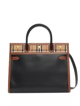 Burberry мини-сумка Title с верхними ручками, черный