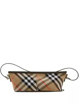 Мини-сумка Burberry в клетку, нейтральный цвет