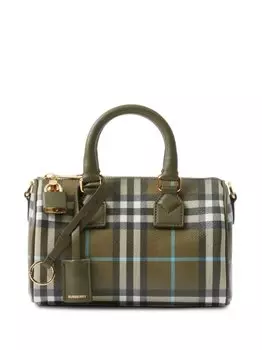 Burberry мини-сумка в клетку, зеленый